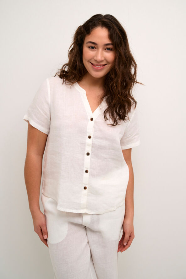 Cream CRBellis Linen Shirt Snow white