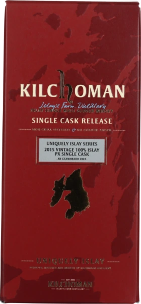 KILCHOMAN VINTAGE 2015 PEDRO XIMENEZ SINGLE CASK 70CL