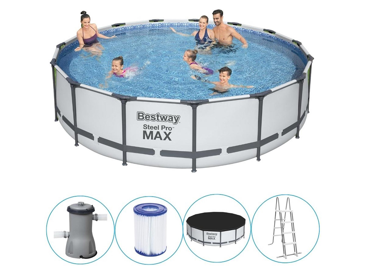 Bestway Steel Pro Max Ø457 zwembad met accessoires