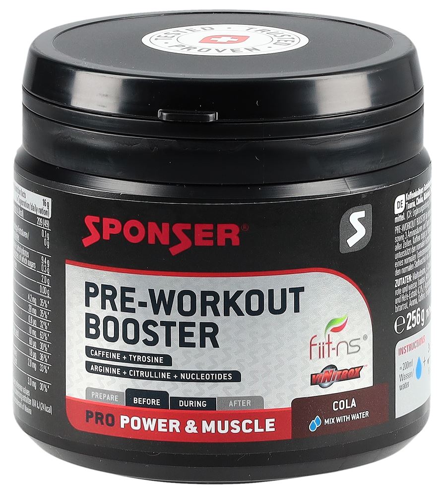 SPONSER Pre-Workout Booster<br>256 g, Dose, Cola