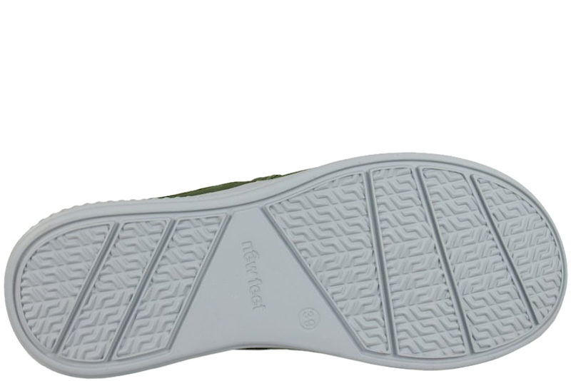 NEW FEET SKO I GRØNT NUBUCK MED LETLUK