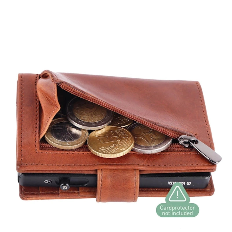 Valenta Card Wallet Leather MagSafe Luxe Cognac