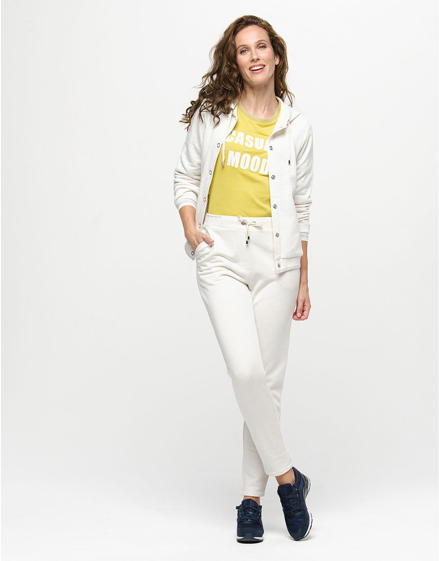 Pantalon jogging écru