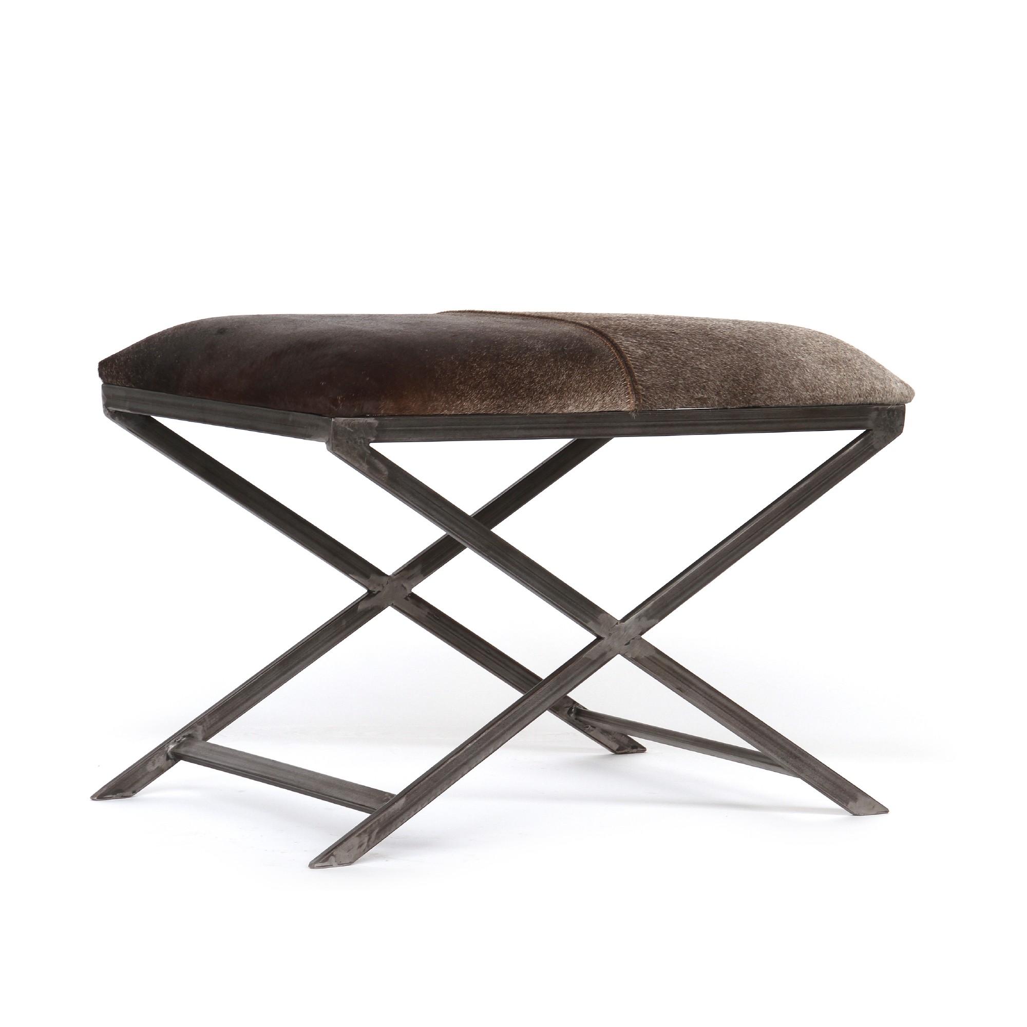 Scherenhocker 'Corrida', grau, T 75 cm, B 45 cm, H 48 cm von fischer's lagerhaus