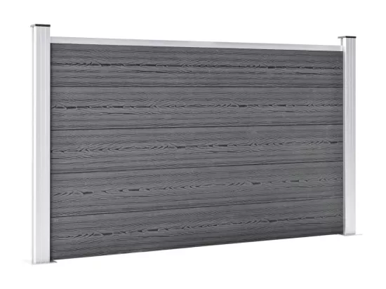 Cl?ture de jardin WPC 699x106 cm Gris