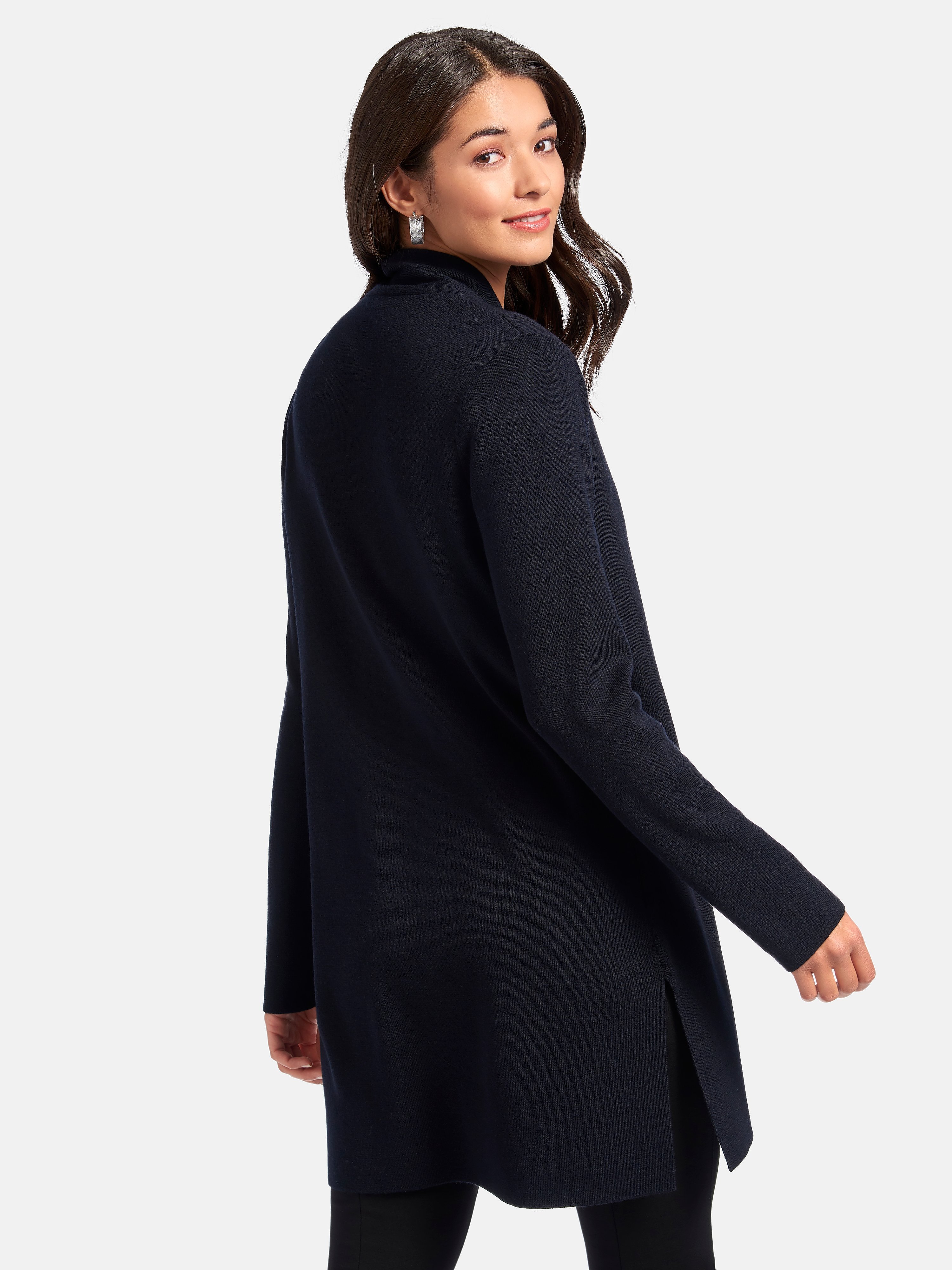 Long-Strickjacke