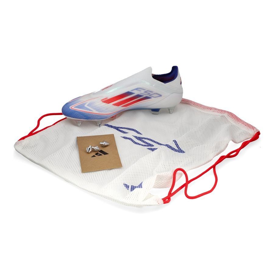 adidas F50 Elite Laceless SG Advancement - Blanc/Rouge/Bleu