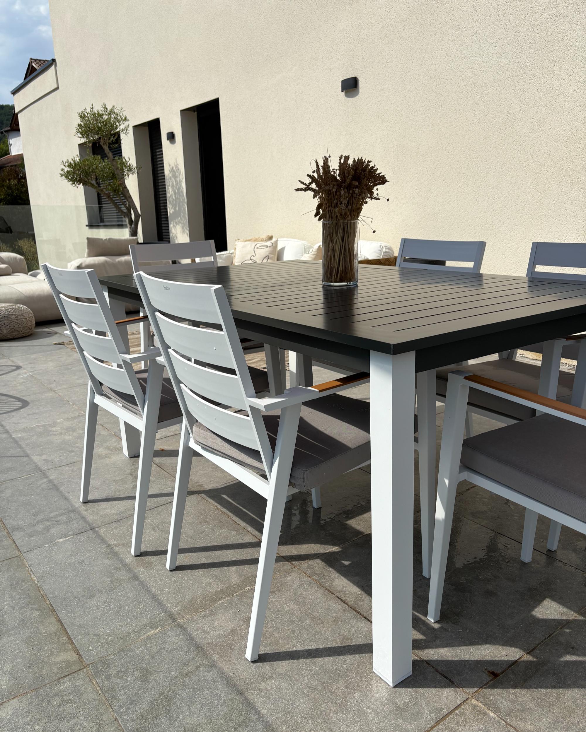 Set van 6 stoelen met zitkussen TAVIANO Metaal Grijs