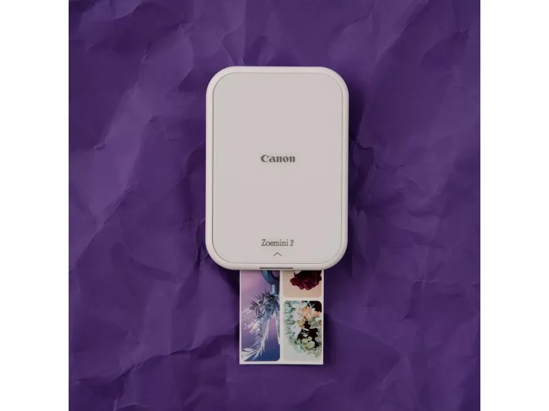 Canon Zoemini 2 - Printer - farve - zink - 50.8 x 76.2 mm - 313 x 500 dpi - op til 0.83 min./side (mono) / op til 0.83 min./side (farve) - kapacitet: 10 ark - Bluetooth 5.0 - hvid