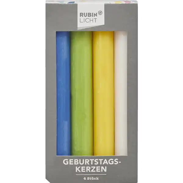 4ER SET GEBURTSTAGSKERZEN
