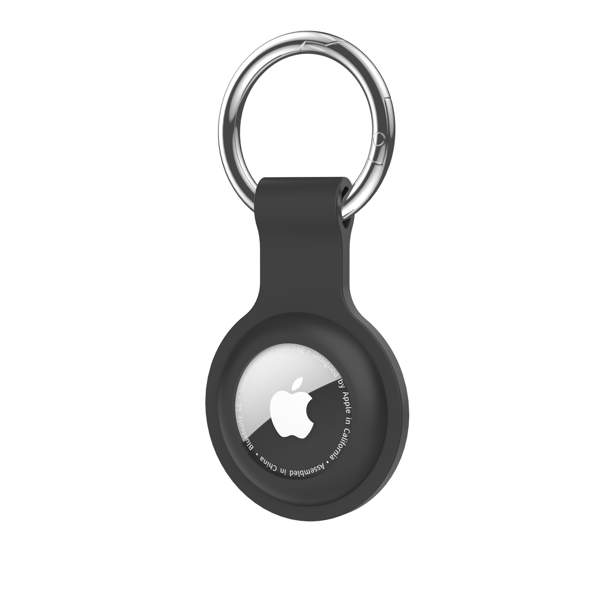 (5er Set) Apple AirTag Anhänger Silikon Case Hülle Schlüsselanhänger mit Schlüsselring - Rosa / Türkis / Weiss / Rot / Schwarz