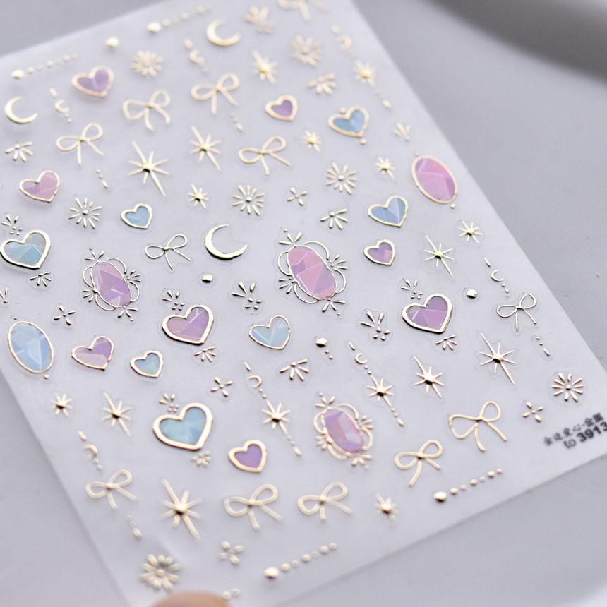 tomoni - Hart Maan & Ster Nail Art Stickers (Diverse Ontwerpen)
