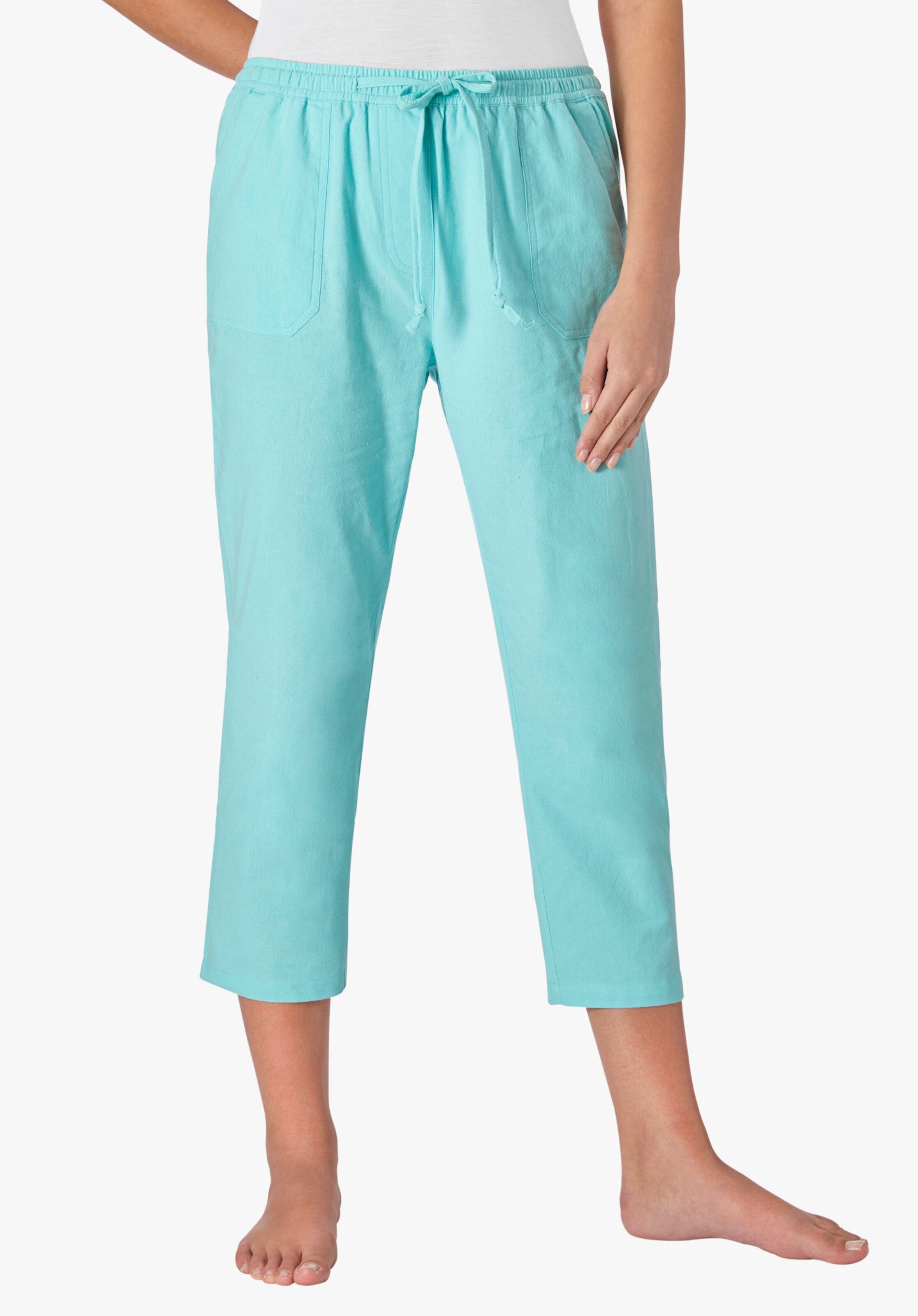 Schlupfhose aus bügelarmer Strukturware