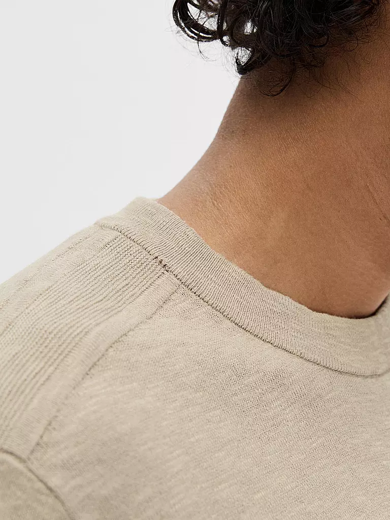 SELECTED T-Shirt SLHBERG beige