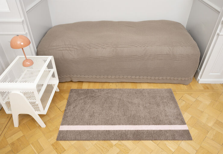 Tica Copenhagen Løber, 67x120 cm, stripe vertical sand/dusty rosa Sand/dusty rosa