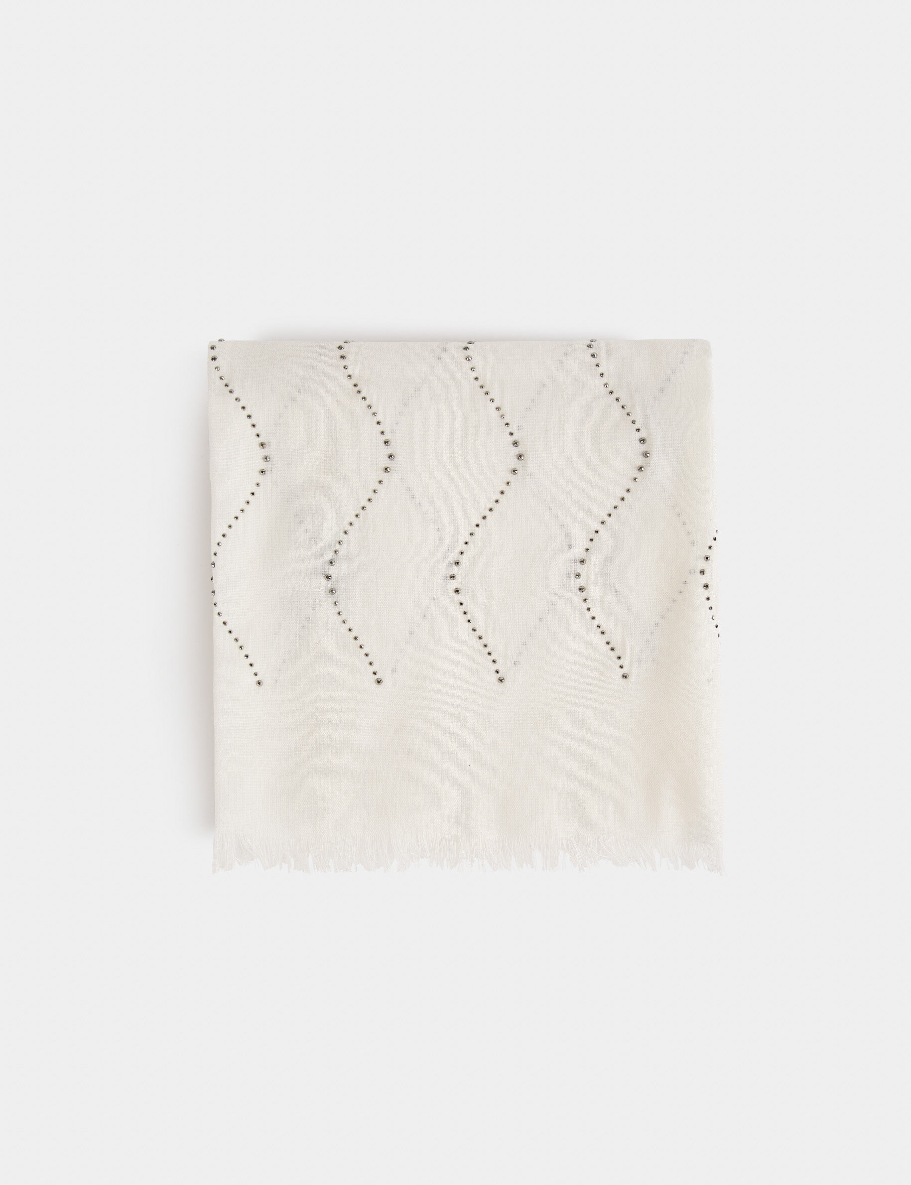 Foulard avec strass ivoire femme - ivoire