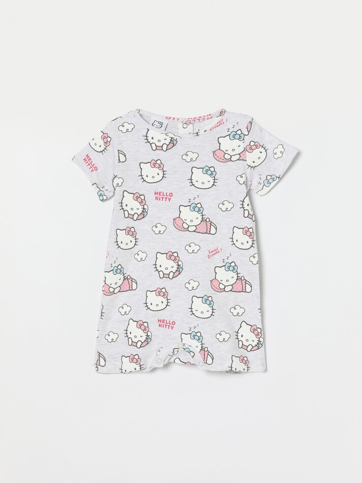 Conjunto com 2 pijamas estampados da Hello Kitty ©Sanrio - Cinza Mesclado