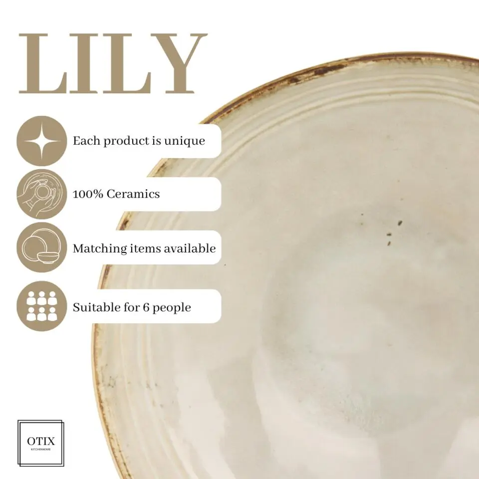 OTIX Serviesset 12 Delig Lily - Beige