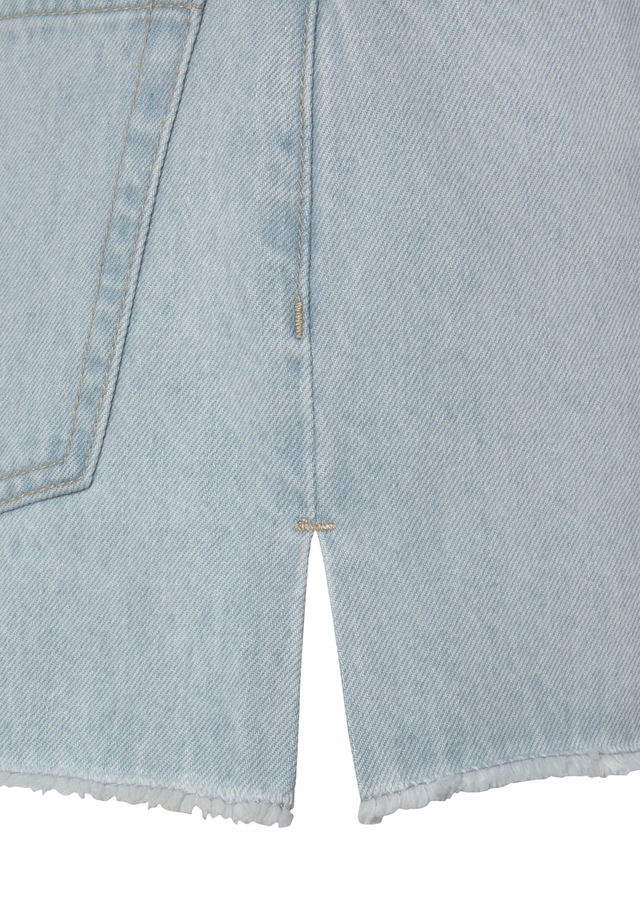 Buffalo Jeansshorts mit Used-Effekten, Seitenschlitze, kurze Hose aus Baumwolle