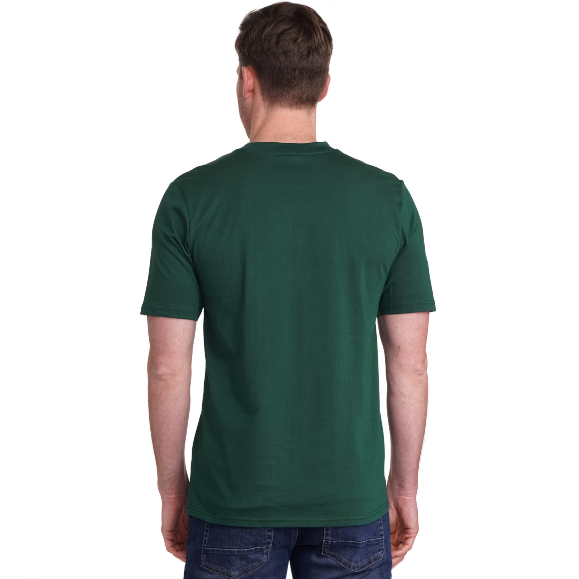 VanVaan Herren T-Shirt mit Farbteiler dunkelgrün / weiss / dunkelblau