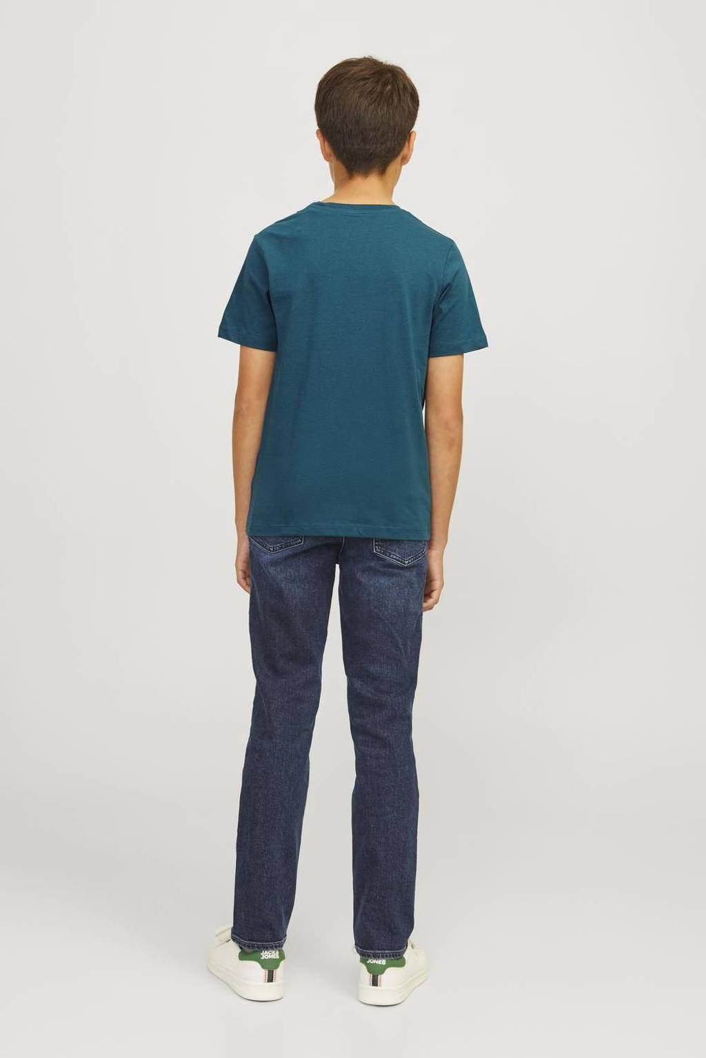 JACK & JONES T-shirt JJELOGO met logo petrol