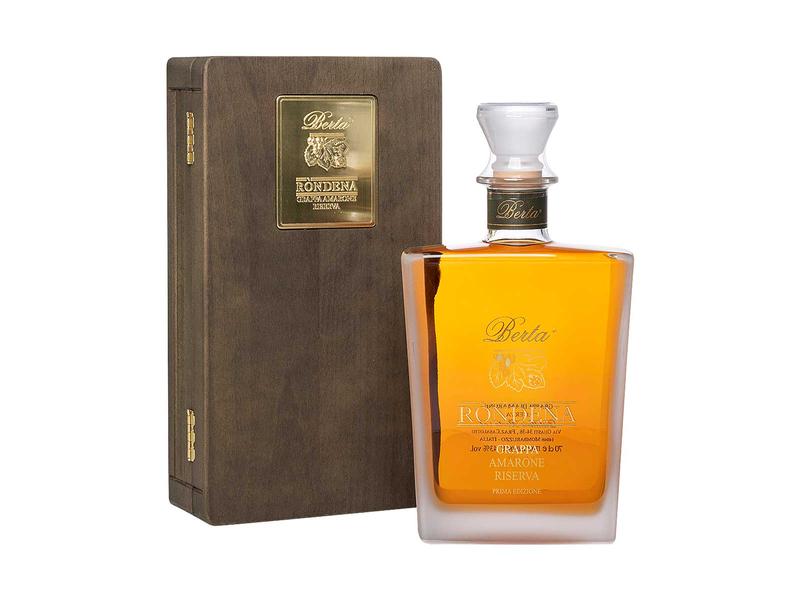 Berta Rondena Grappa di Amarone Riserva 0.7 l Hochprozentige Spirituosen Spezialität aus Italien