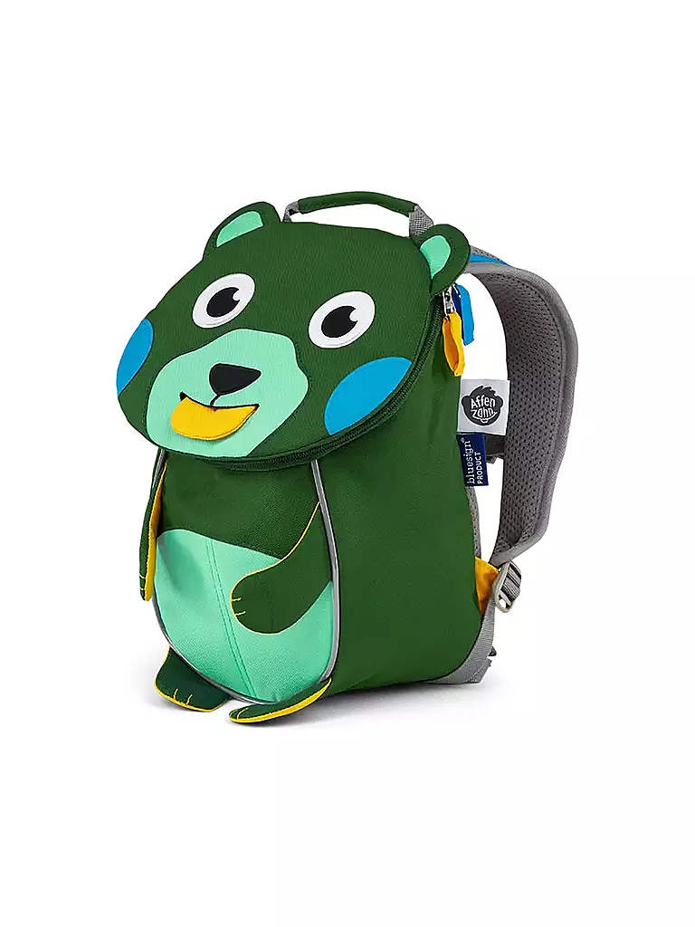 AFFENZAHN Kindergartenrucksack Kreativ Bär dunkelgrün