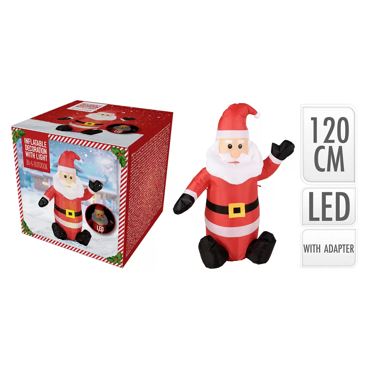 Weihnachtsmann Santa weiss,rot