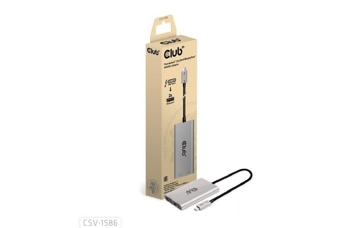 USB-Hub CSV-1586Thunderbolt 3 to DisplayPort Dual Monitor 4K60 Hz
