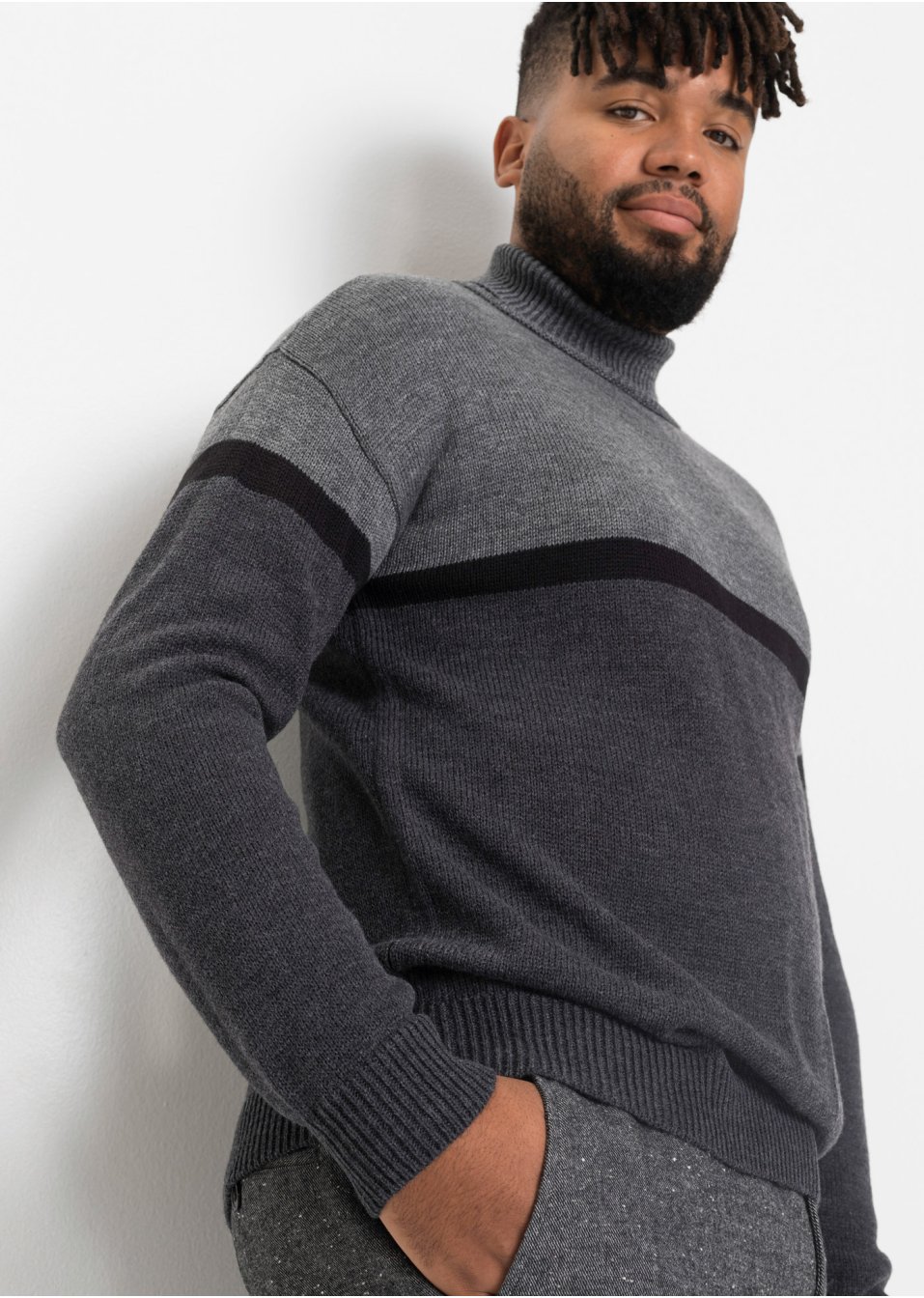 Pull col roulé