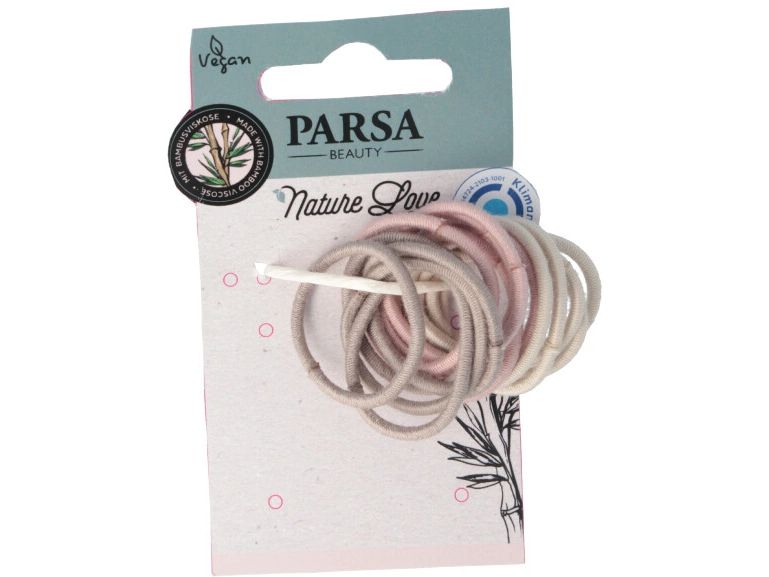 Parsa Beauty Haargummi Nature Love Mehrfarbig 15 Stück Sanfte, starke und vielseitige Haargummis