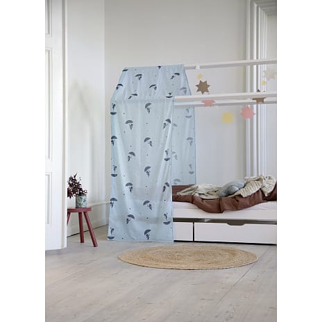 Hoppekids Ole Lukøje forhæng til husseng 70x160 cm - Blå