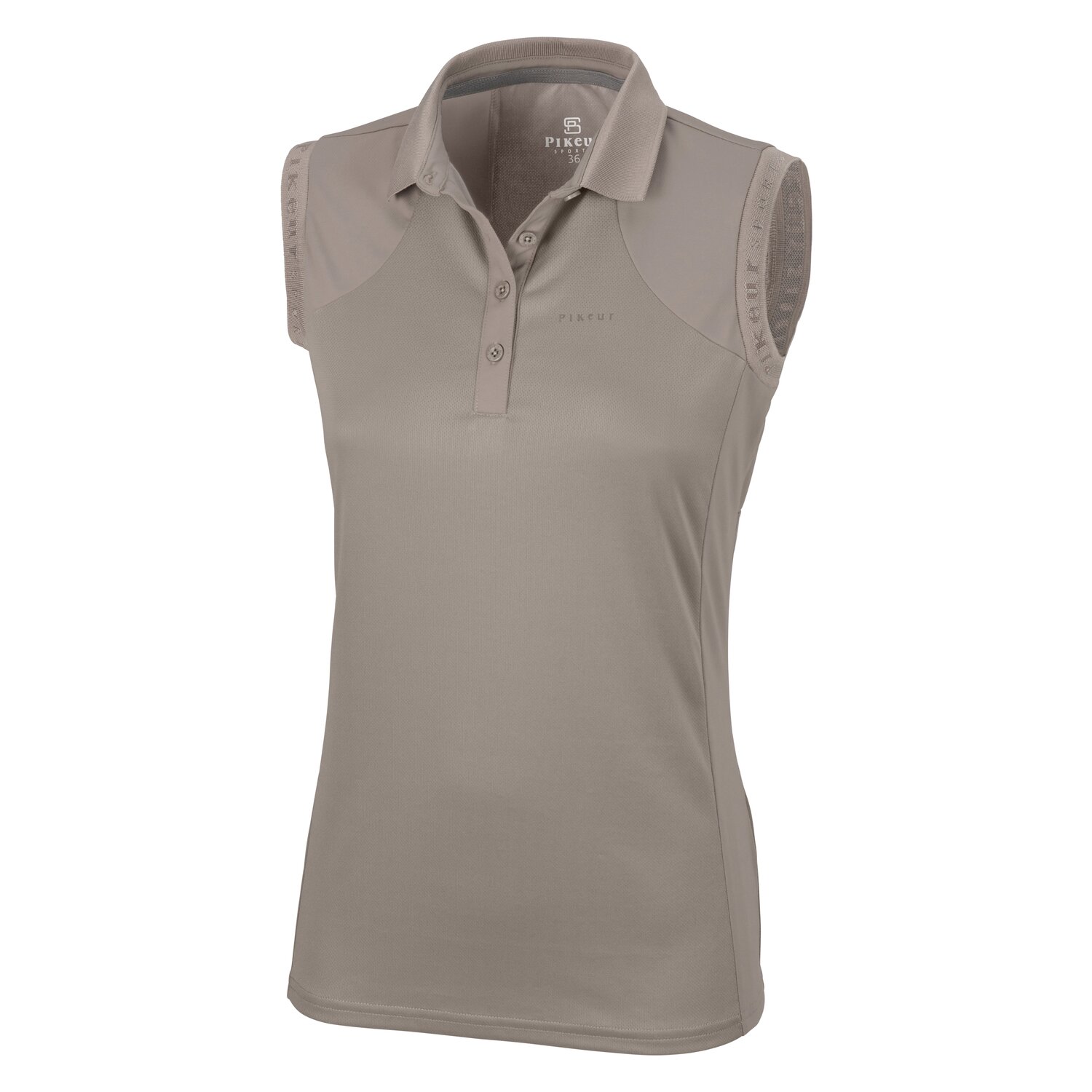 PIKEUR Sports Poloshirt ärmellos - soft greige