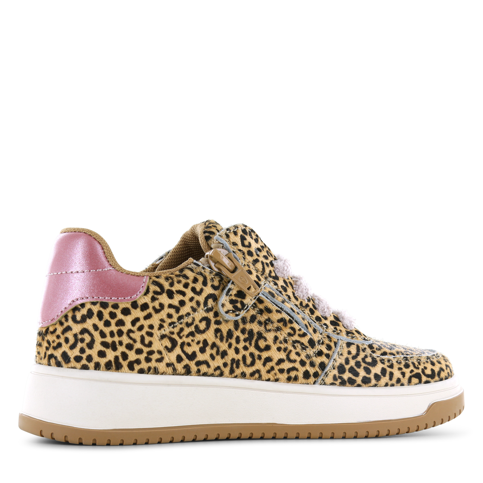 Shoesme panterprint sneaker met ritssluiting Microfiber leer, Ponyhair | Sa