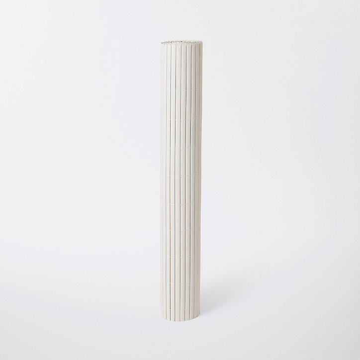 Canisse double face PVC Blooma blanche L.3 m x H.1 m