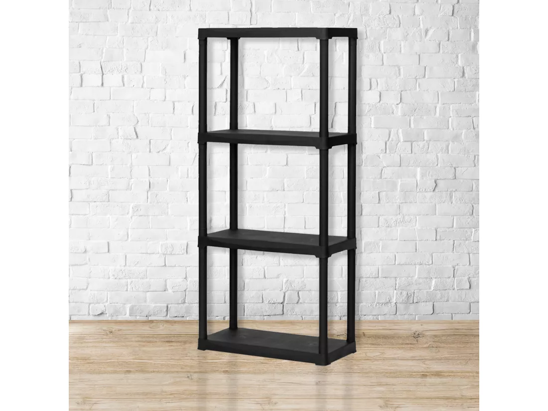 4x Set Étagères Modulaires Avec 4 Étagères En Plastique Chacune.