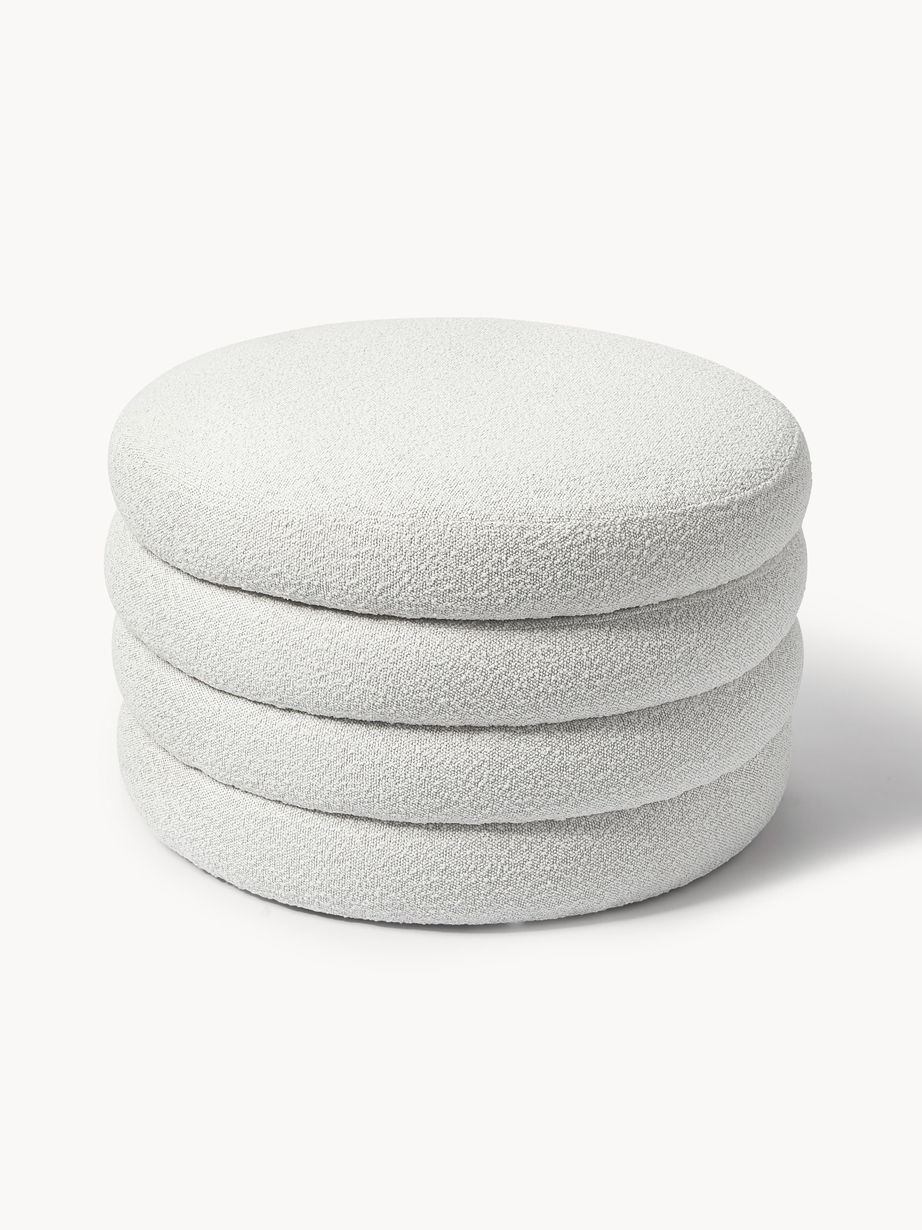 XL bouclé poef Alto met opbergruimte
