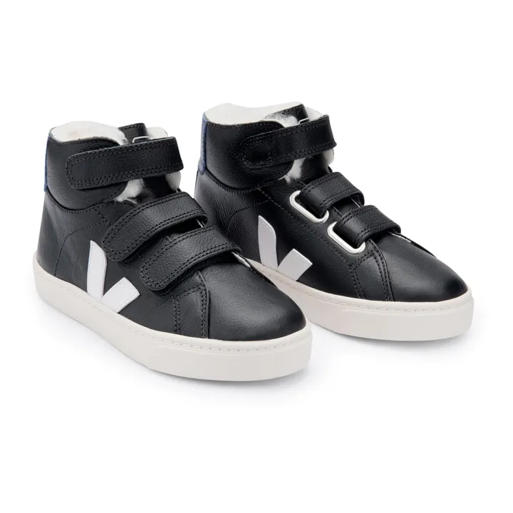 Veja Baskets Scratchs Cuir Fourrées Esplar Mid | Noir