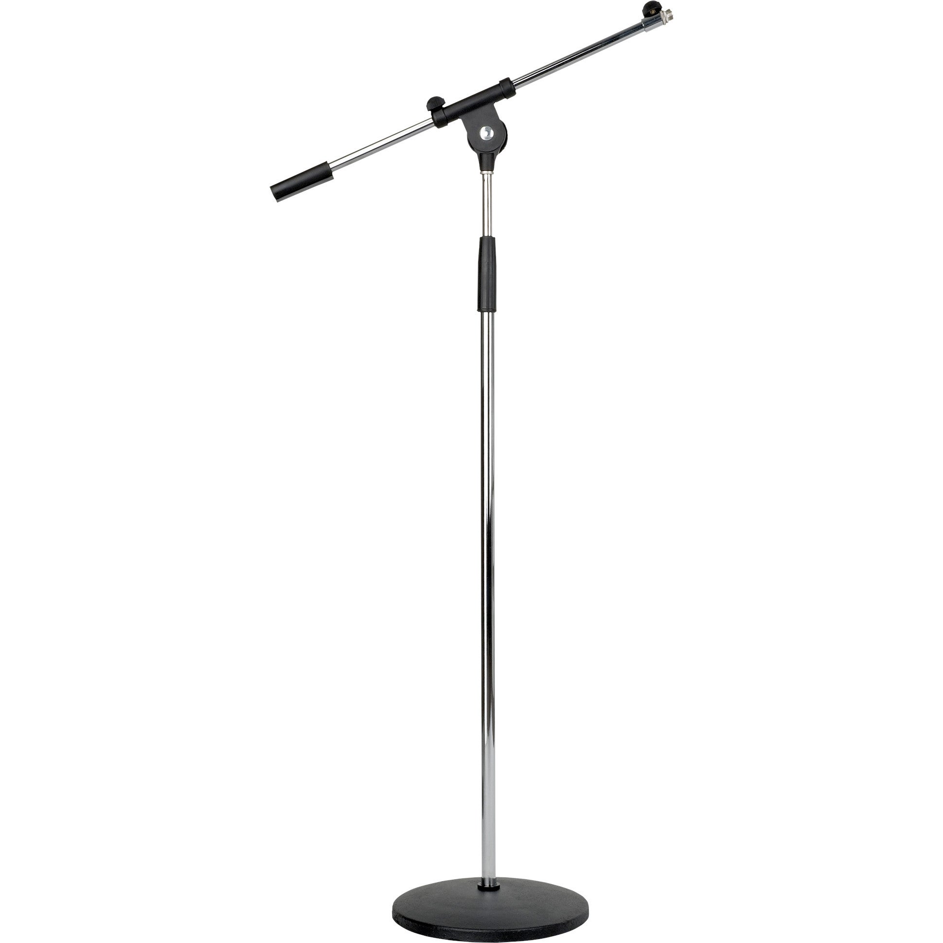 Showgear microfoonstatief op baseplate zilver
