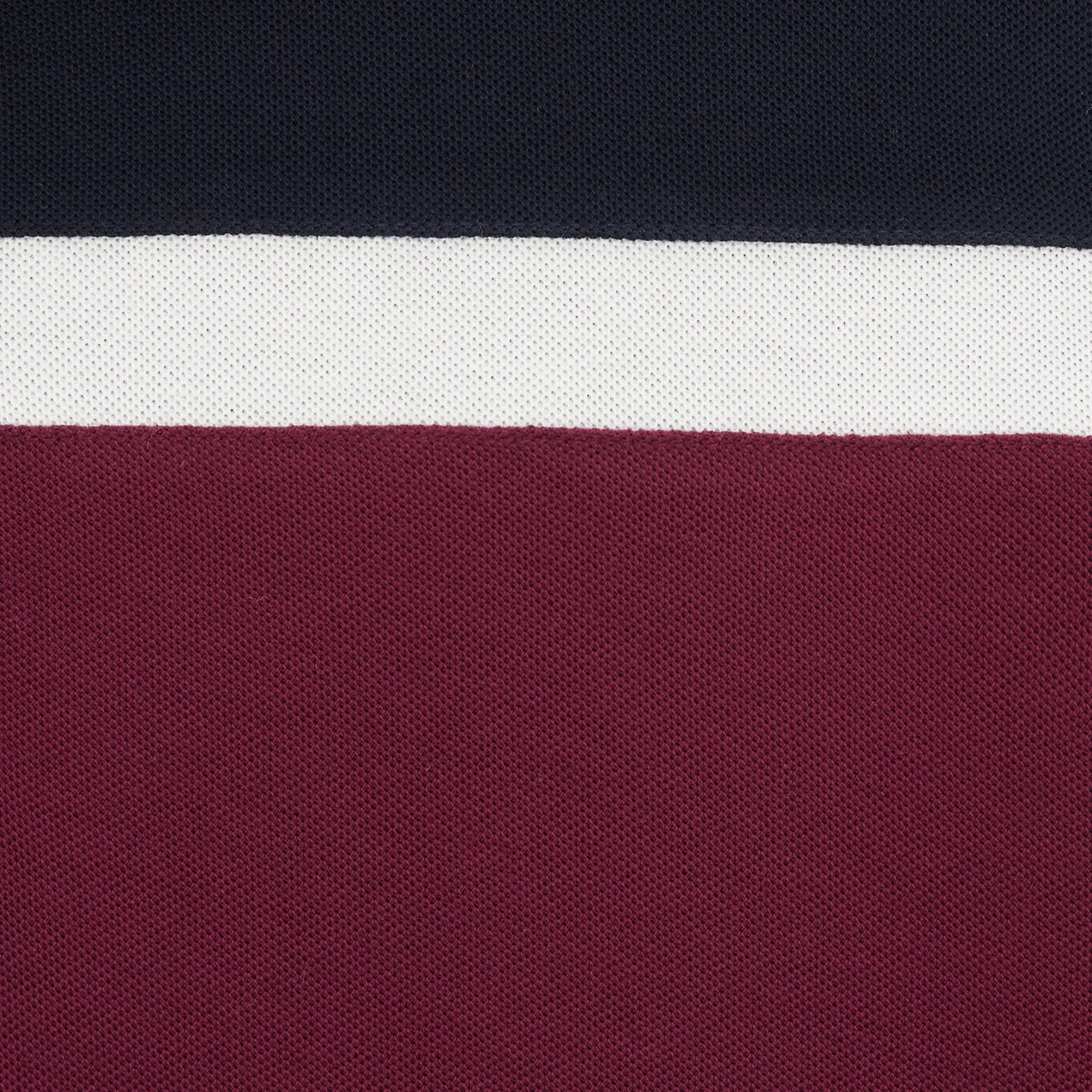 Polo à manches longues colorblock Bleu foncé