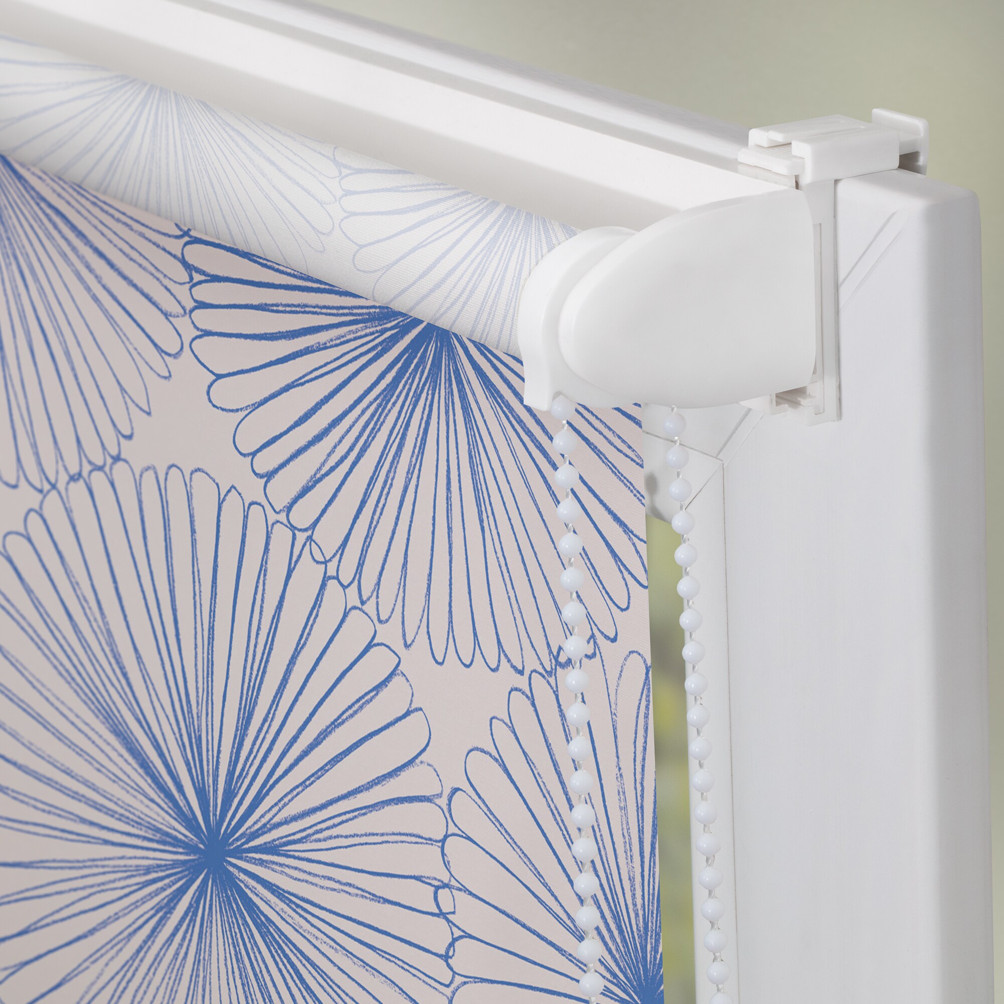 Lichtblick Rollo Klemmfix, ohne Bohren, Verdunkelung, Flower wheel - Blau