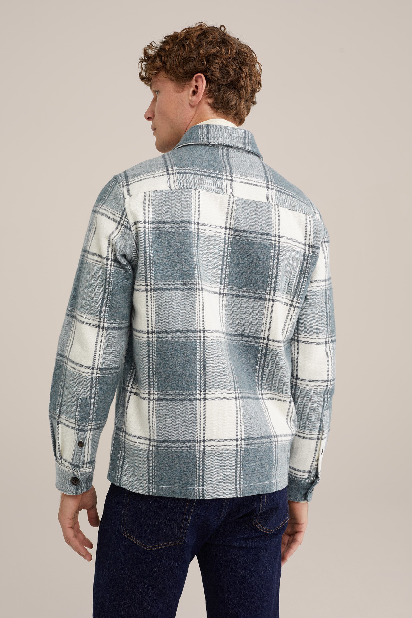 overshirt met ruit WE Fashion Groenblauw