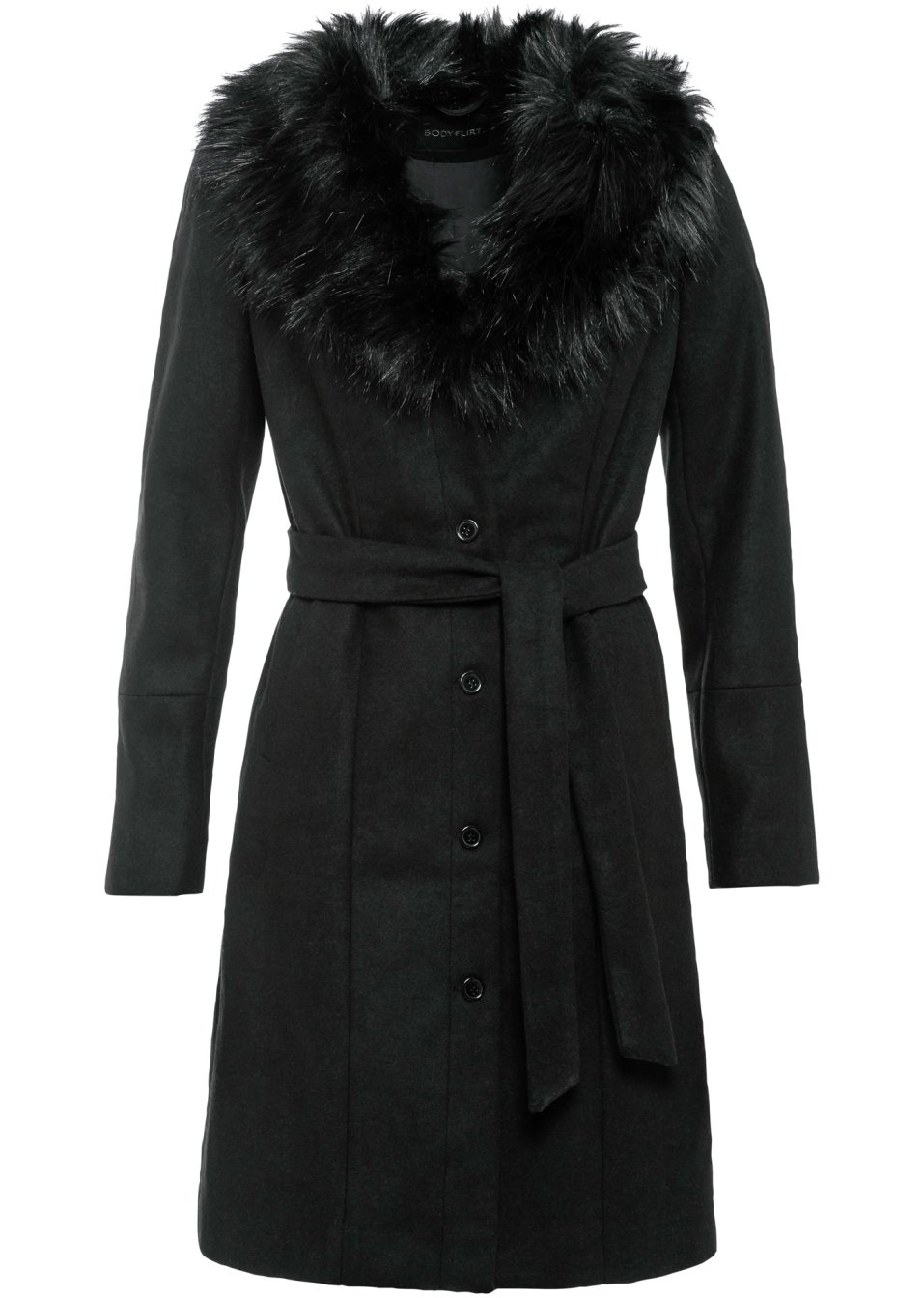 Manteau avec col synthétique