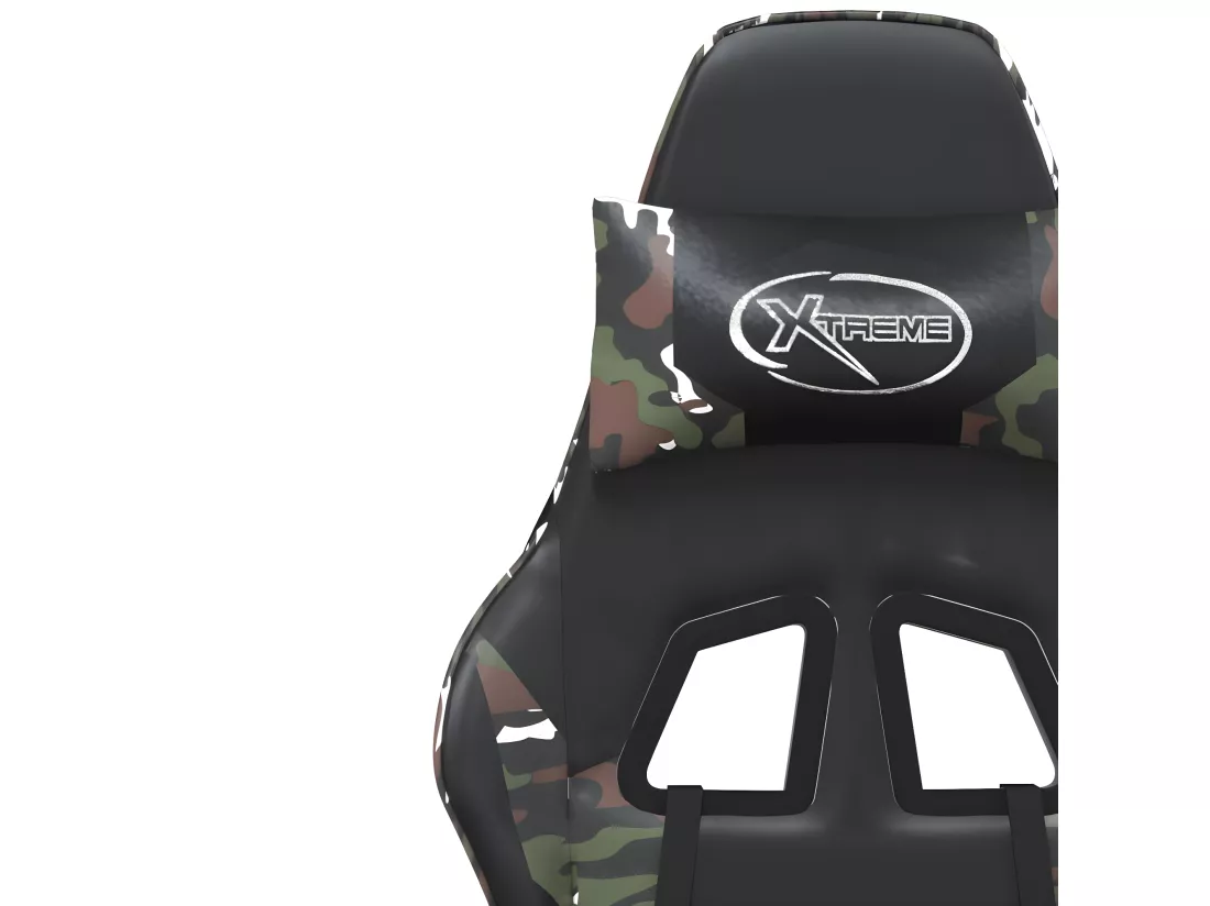 Chaise de jeu de massage Noir et camouflage Similicuir