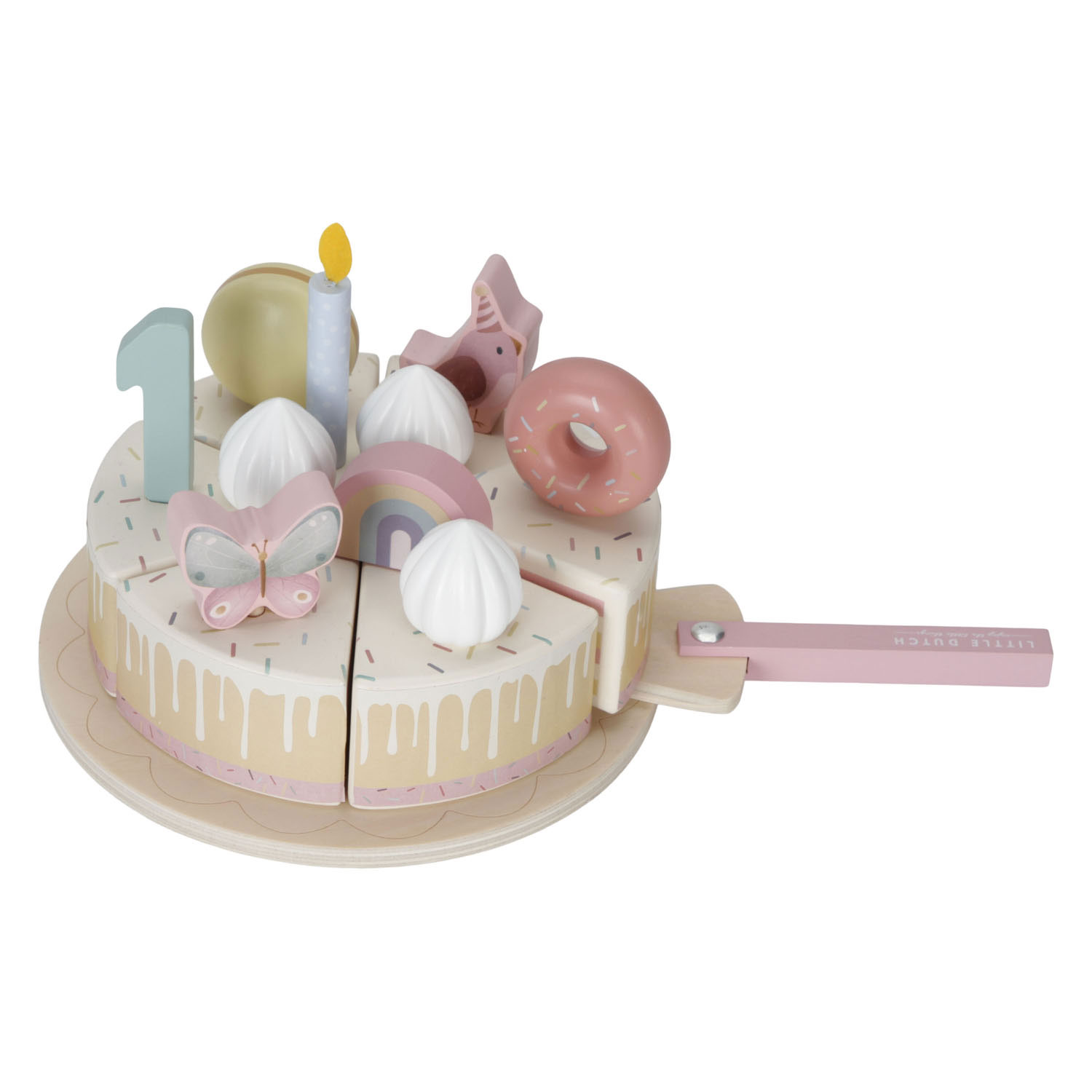 Little Dutch Houten Verjaardagstaart Roze FSC