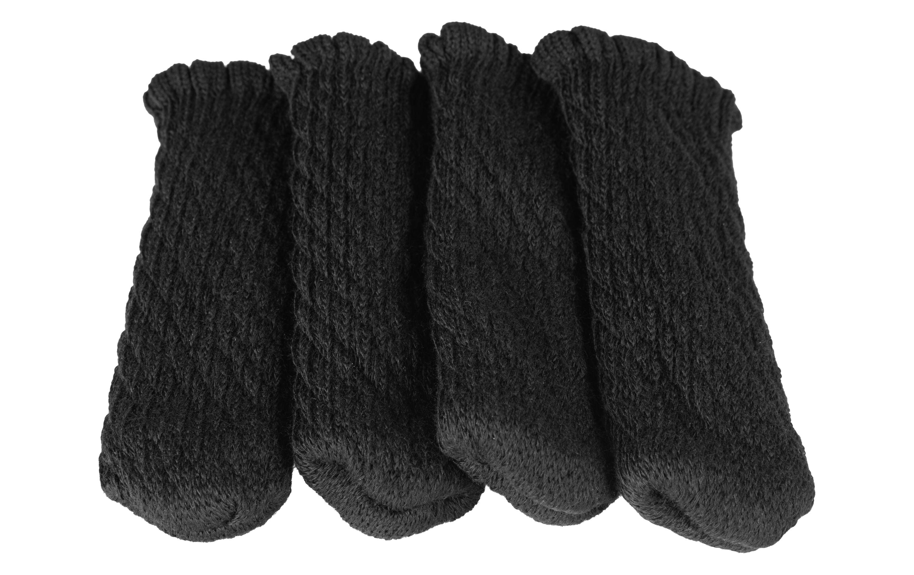Bodenschoner 4er Set, SchwarzStuhlsocken für Tisch- und Stuhlbeine