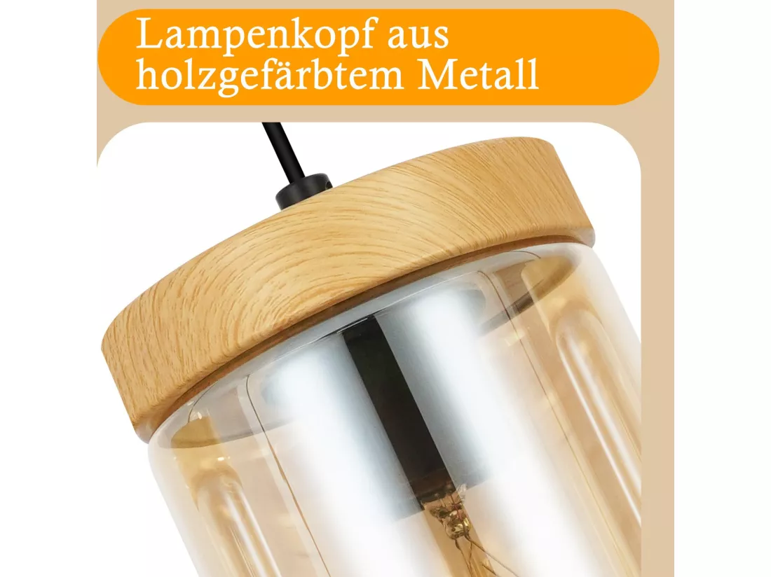 Lampe à Suspension Pour Table à Manger 3 Flammes En Verre Vintage E27 Lampe Suspendue Pour Salon