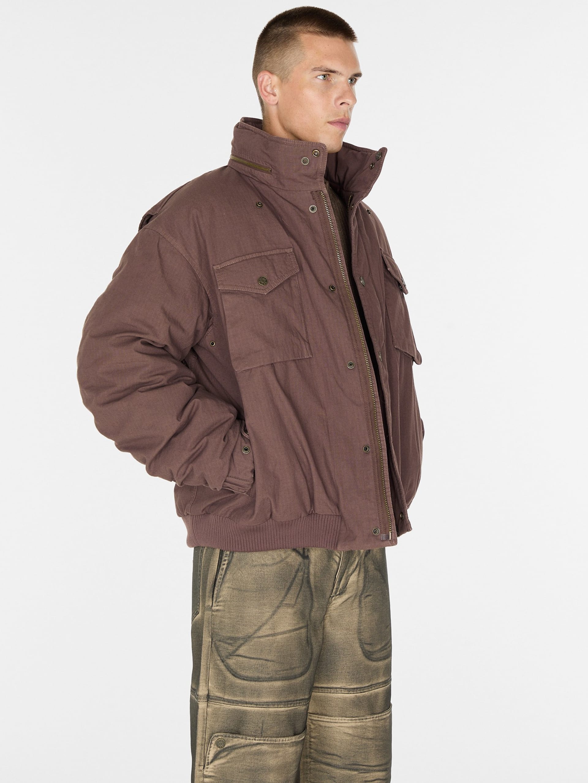 Jaqueta parka de algodão ripstop
