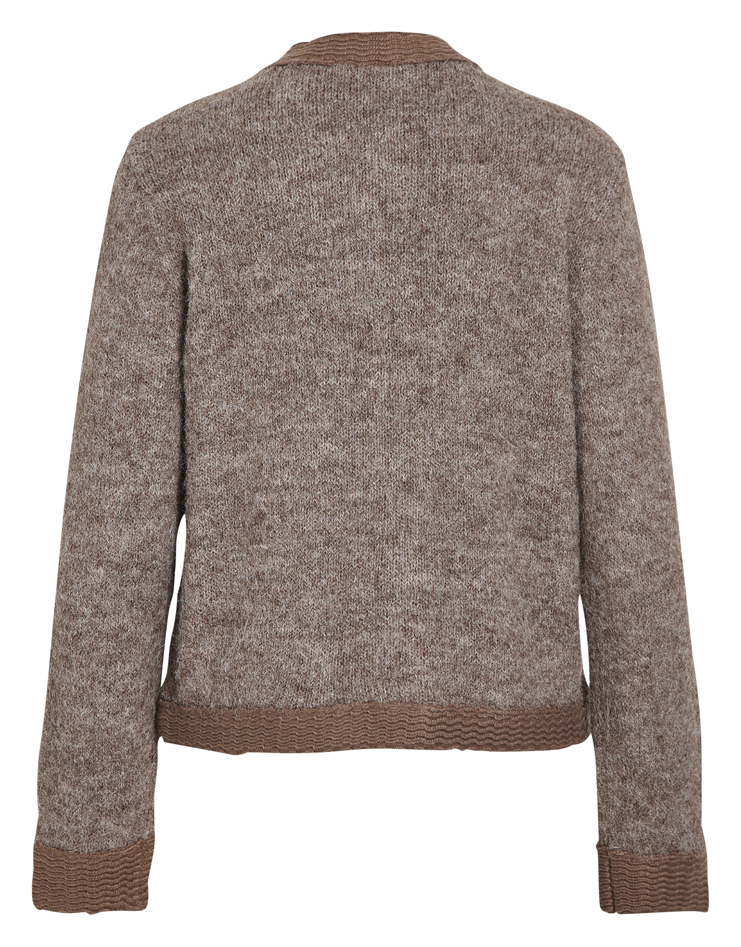 HARLINA - Gilet col rond| Marron
