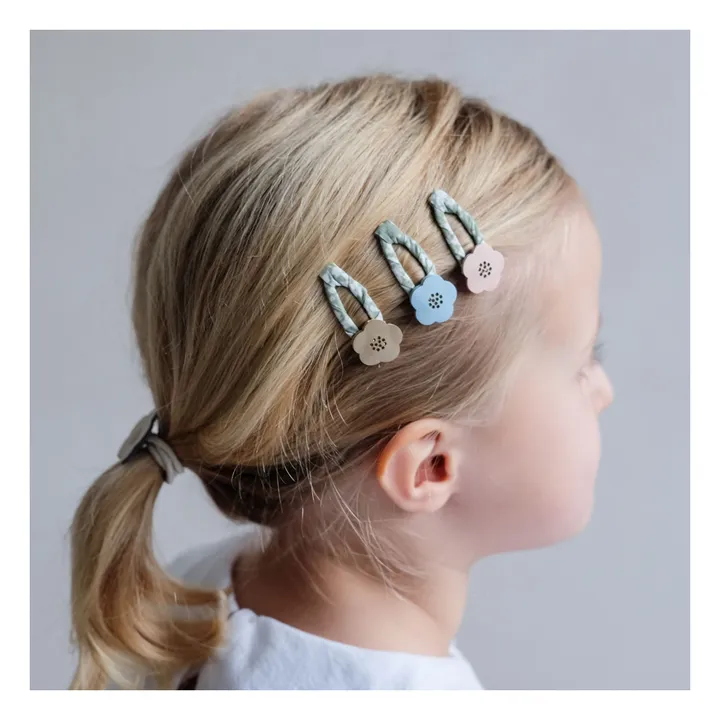 Mimi & Lula Lot 5 Mini Barrettes Bloom  | Vert